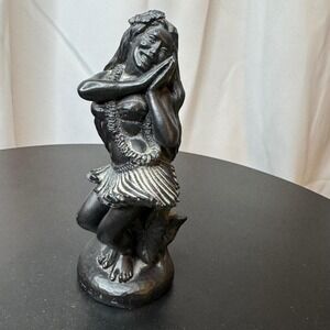 Vingate‎ Carved HP Original Hula Girl Statue Souvenir Made in Hawaii Hula Dancer